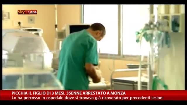 Picchia il figlio di 3 mesi, 35enne arrestato a Monza