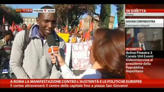 Manifestazione Roma, parla rappresentante comunità migranti