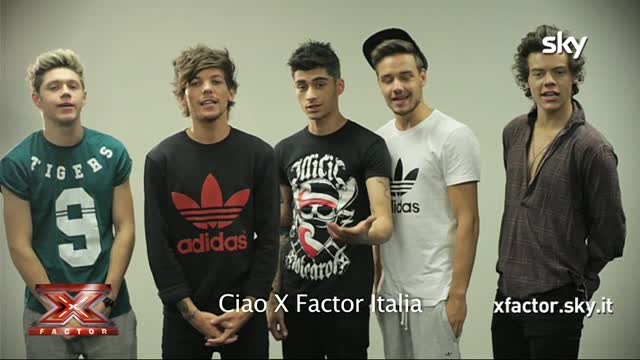 Il saluto dei One Direction al pubblico di X Factor Italia
