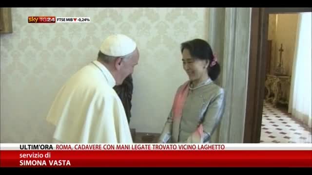 Roma, Aung San Suu Kyi incontra Pontefice e istituzioni