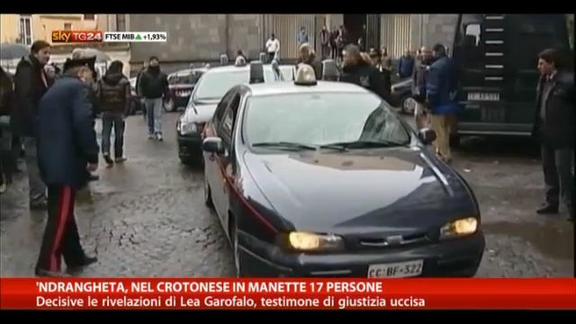 'Ndrangheta, nel crotonese in manette 17 persone