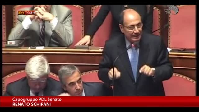 Decadenza Berlusconi, Schifani: Grasso interrompa lavori