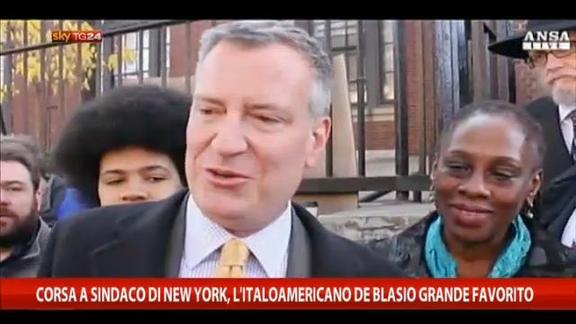Corsa a sindaco di NY, l'italoamericano De Blasio è favorito