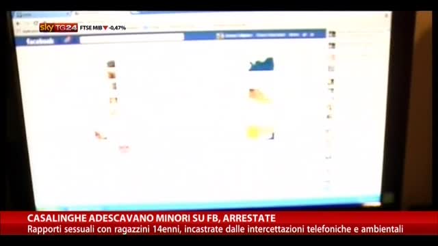 Casalinghe addescavano minori su Fb, arrestate
