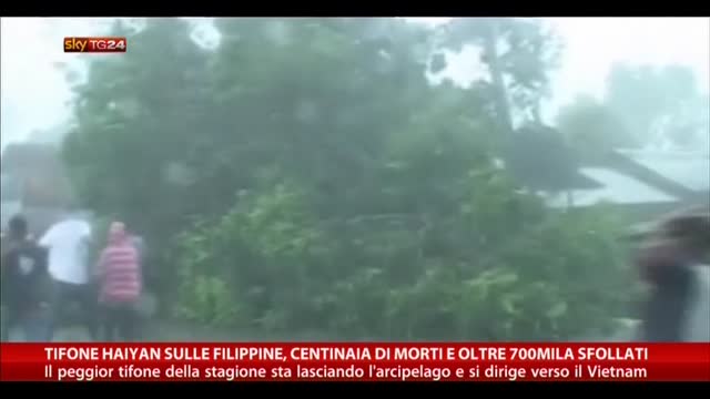 Filippine, tifone Haiyan:centinaia i morti, 700mila sfollati
