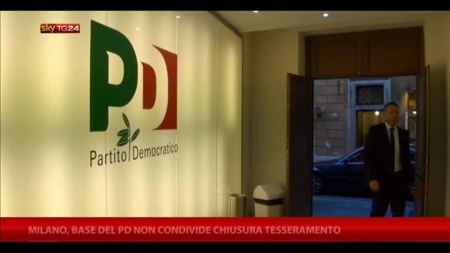 Milano, base del PD non condivide chiusura tesseramenti