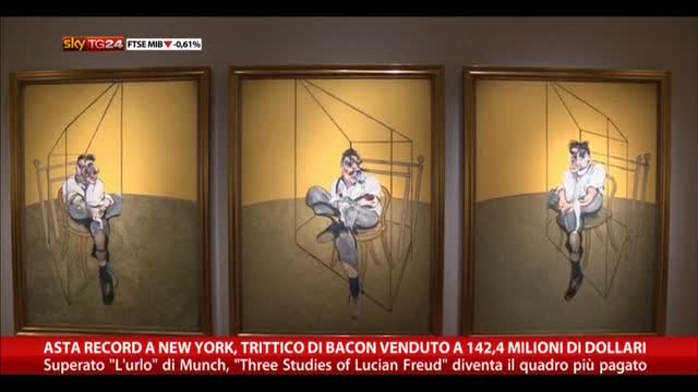 Asta record a New York, Bacon venduto a 142,4 mln di dollari