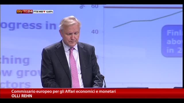Rehn: "Adeguamenti Italia potrebbero non essere sufficienti"