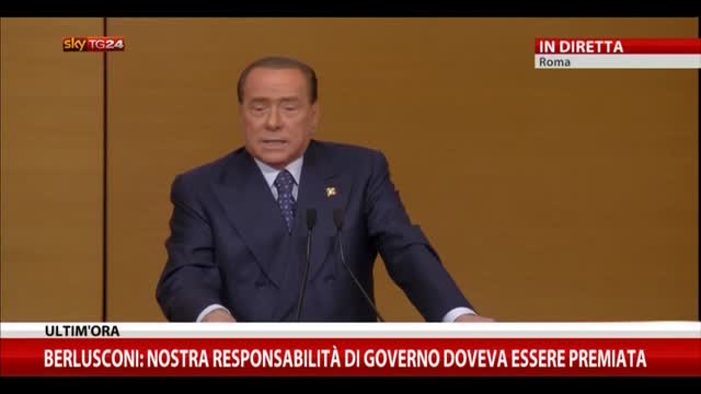 Berlusconi: non siamo più in grado di far cadere il governo