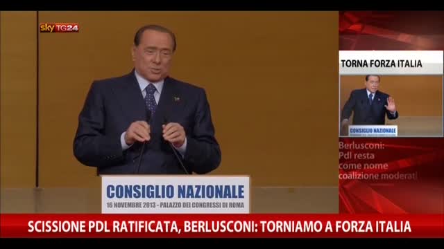 Berlusconi: PDL resta come coalizione dei moderati