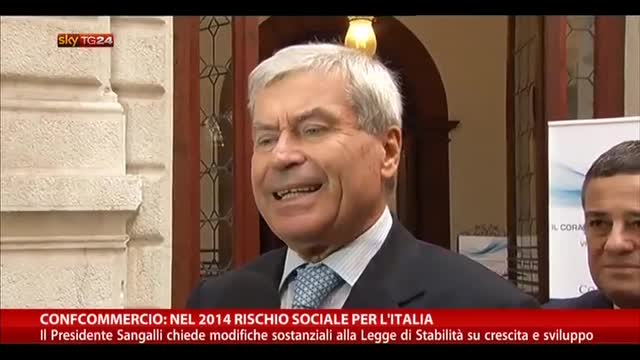 Confcommercio: nel 2014 rischio sociale per l'Italia