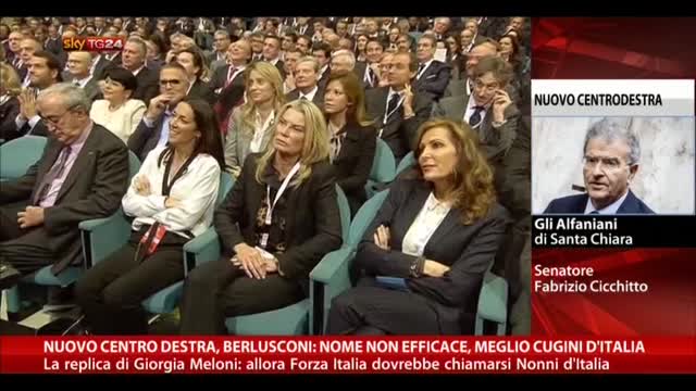 Nuova Centrodestra, Berlusconi: nome non troppo efficace