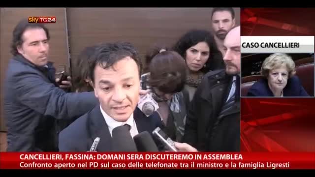 Cancellieri, Fassina: "Domani sera discuteremo in assemblea"