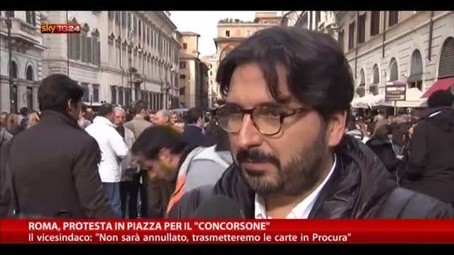 Roma, protesta in piazza per il "Concorsone"