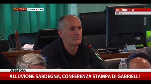 Alluvione Sardegna, conferenza stampa di Gabrielli