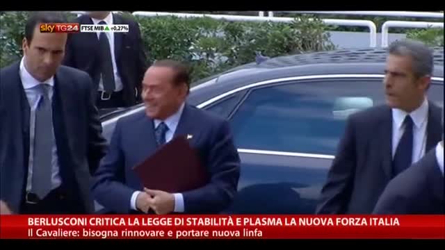 Berlusconi critica legge stabilità e plasma Forza Italia
