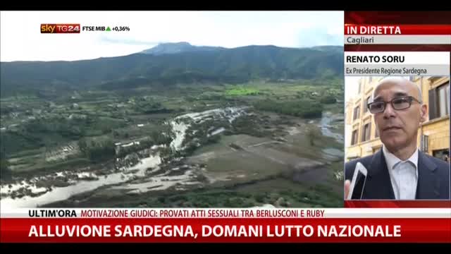 Alluvione Sardegna, Soru: demolito mio piano paesaggistico