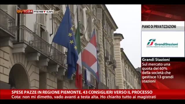 Spese pazze Regione Piemonte, 43 Consiglieri verso processo