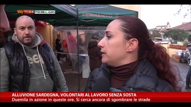 Alluvione Sardegna, volontari al lavoro senza sosta
