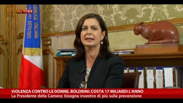 Violenza contro le donne, Boldrini: costa 17 miliardi l'anno