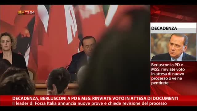 Decadenza, Berlusconi a PD e M5S: rinviate il voto
