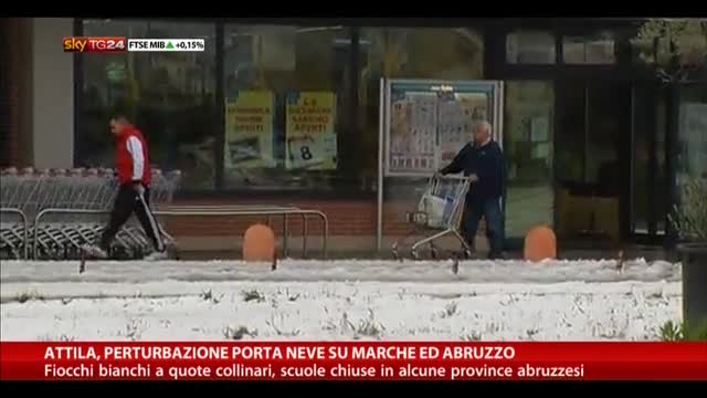 Attila, perturbazione porta neve su Marche ed Abruzzo