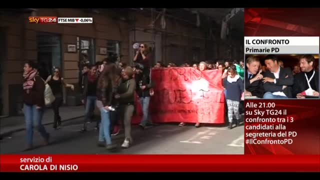Studenti in corteo a Palermo, traffico paralizzato