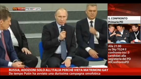 Russia, adozioni solo ad Italia perchè vieta matrimoni gay