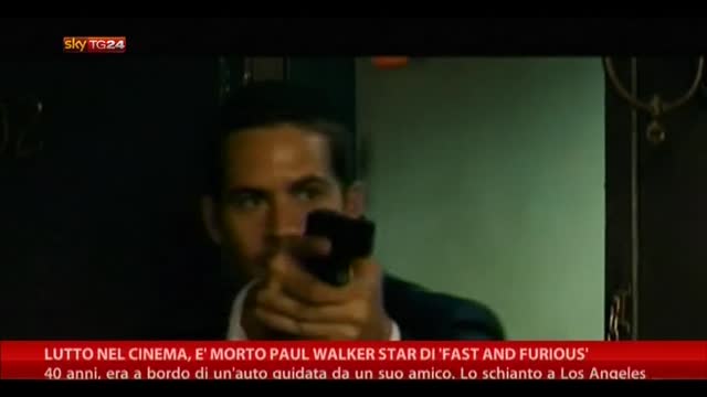 Lutto nel cinema, morto Paul Walker star di Fast and Furious