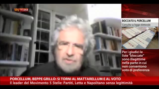 Porcellum, Beppe Grillo: si torni al mattarellum e al voto