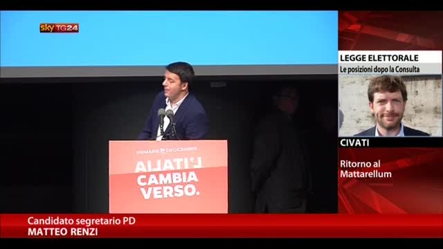 Renzi: Nuova legge elettorale deve dire chi ha vinto