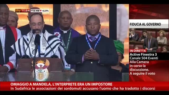 Omaggio a Mandela, l'interprete era un impostore