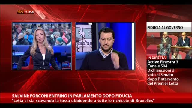 Salvini: "I Forconi entrino in Parlamento dopo la fiducia"
