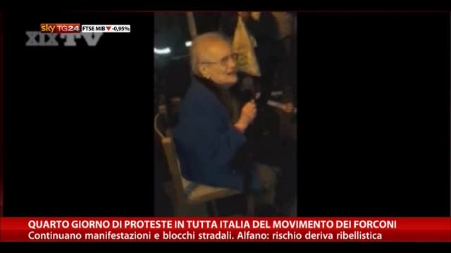 Proteste dei forconi, anziana incita alla lotta