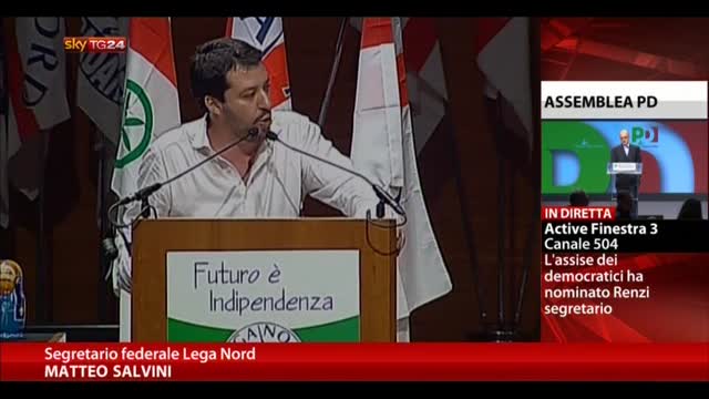 Lega Nord, Salvini eletto nuovo segretario federale