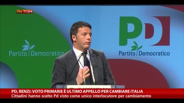 Renzi: Voto primarie è ultimo appello per cambiare Italia