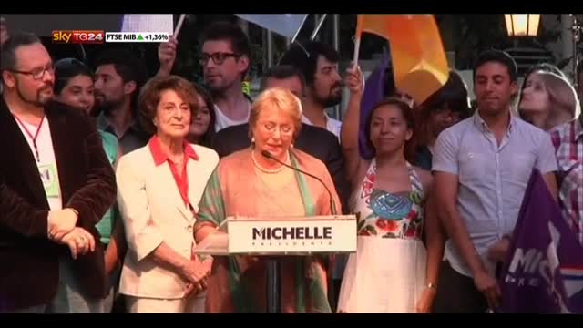 Cile, Michelle Bachelet eletta presidente con il 62%dei voti