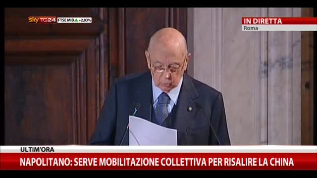 Napolitano: Forza Italia non rompa su riforme
