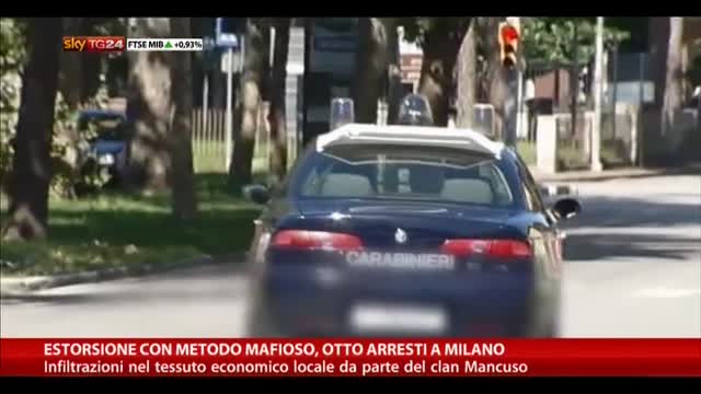 Estorsione con metodo mafioso, otto arresti a Milano