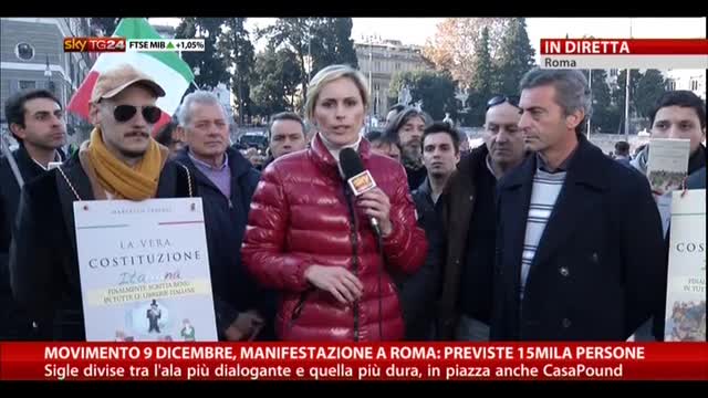 Manifestazione Roma, arrivato il leader Coordinamento 9/12