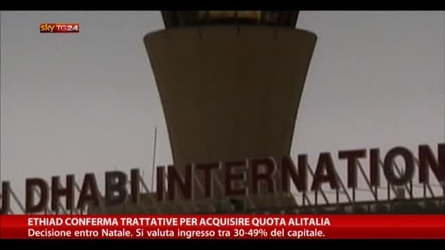Etihad conferma trattative per acquisire quota Alitalia