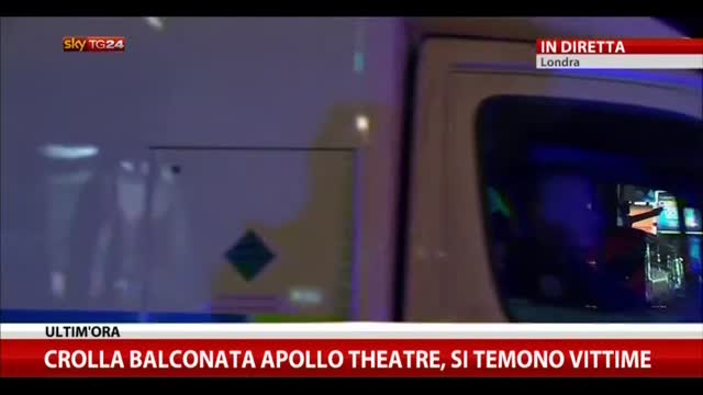 Londra, crolla balconata Apollo Theatre, altri aggiornamenti