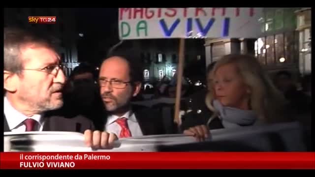 Palermo, corteo a favora dei PM del processo Stato-mafia
