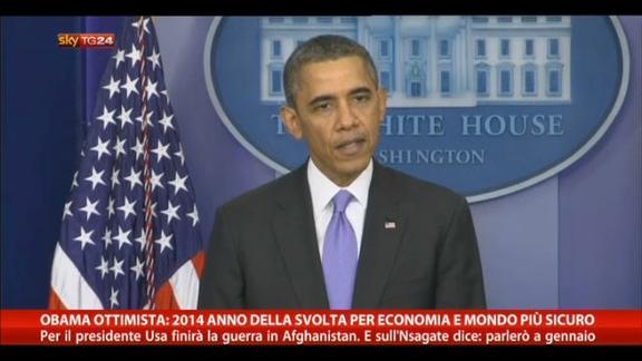 Obama ottimista: 2014 svolta in economia e mondo più sicuro