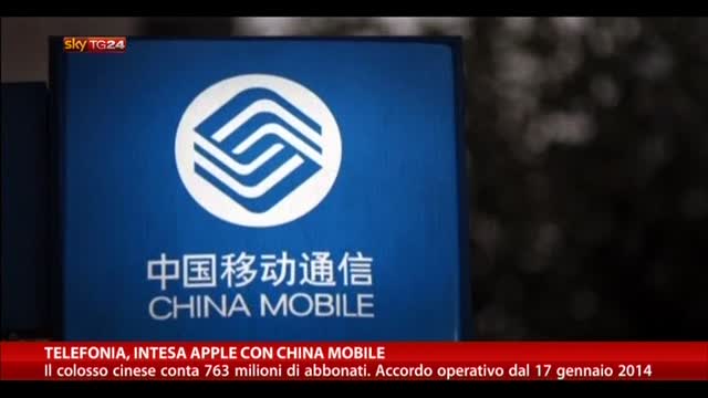Telefonia, intesa Apple con China Mobile