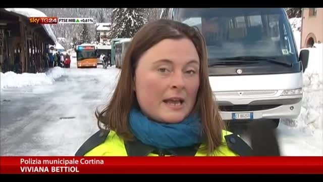 Black out Cortina, Polizia Municipale: Neve imprevista