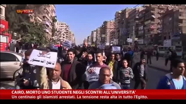 Cairo, morto studente negli scontril all'università