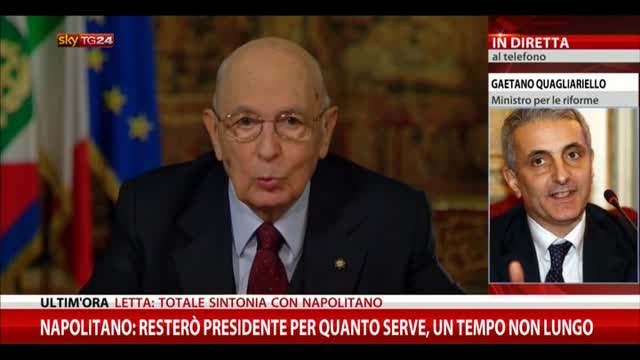 Napolitano, Quagliariello: "Discorso onesto e coraggioso"