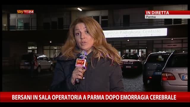 Bersani in sala operatoria a Parma dopo emoraggia cerebrale