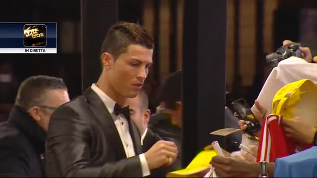 Pallone d'oro 2013, Cristiano Ronaldo sul red carpet